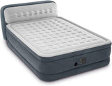 Intex Dura-Beam Deluxe  Queen-Sized Air Bed Mattress Comforting Bed with Built-in Electric Pump and Ultra Plush Supportive Headboard