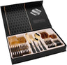 Silverware Set, 24 Piece Stainless Steel Cutlery Cutlery Cutlery Cutlery Gift Craft Box Set