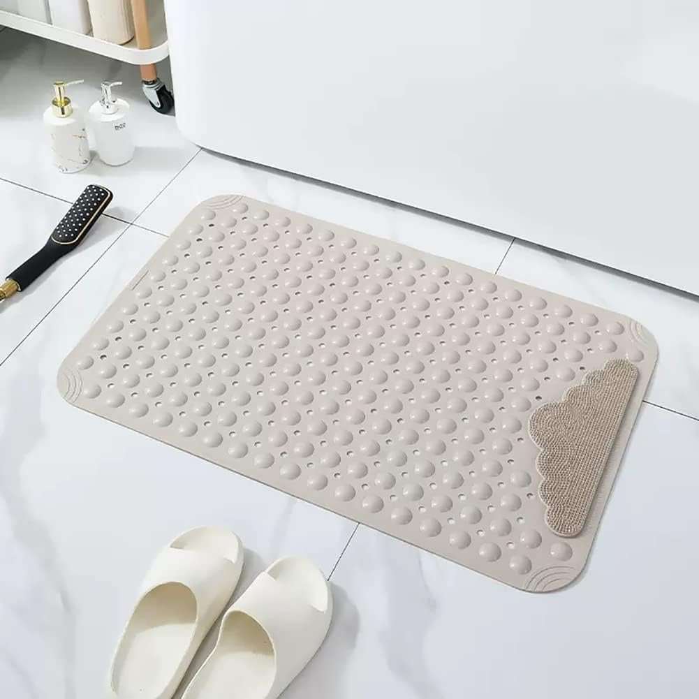 Non Slip Shower Mat with Foot Massage Area, 50 x 80 cm,
