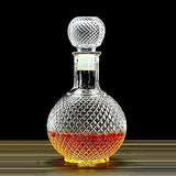 1L Thick glass whisky bottle with air tight Tot cork