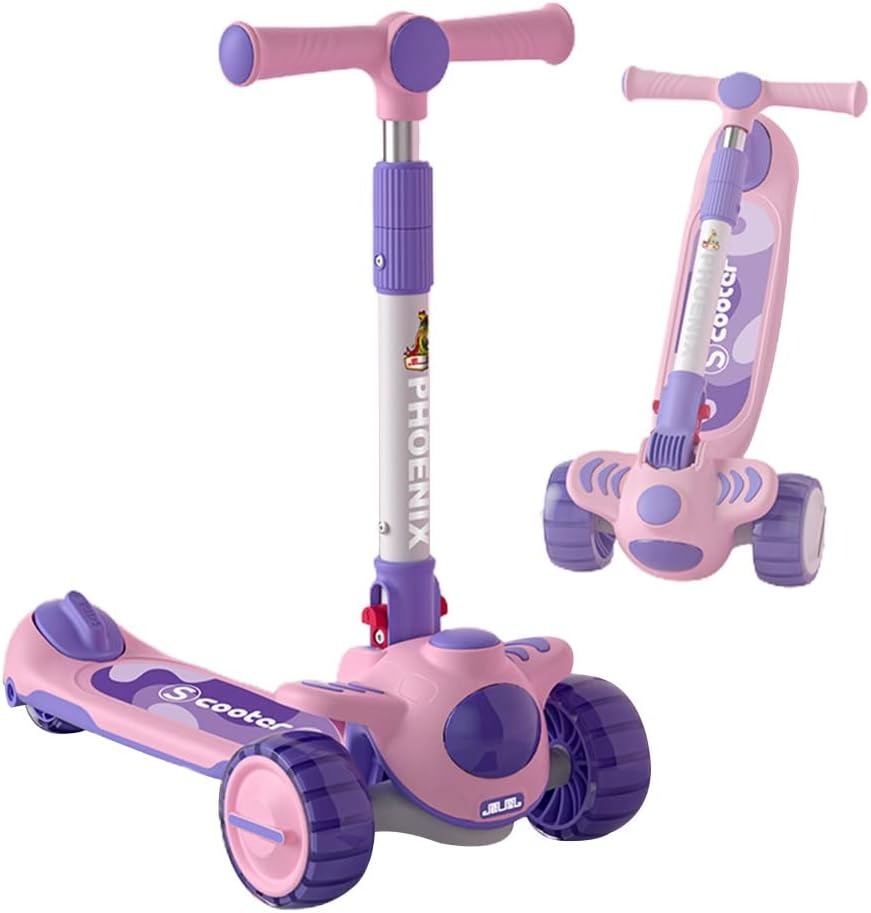 3 Wheeled Scooter for Kids, 2-in-1 Sit Stand Child Toy Kick Scooters