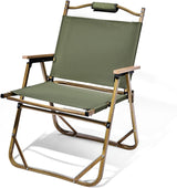 Portable Foldable Kermit Chair, Outdoor Chair, Resort Chair, Compact, Foldable, Camping Chair, Easy Assembly, Backrest, Low Style, Leisure Chair