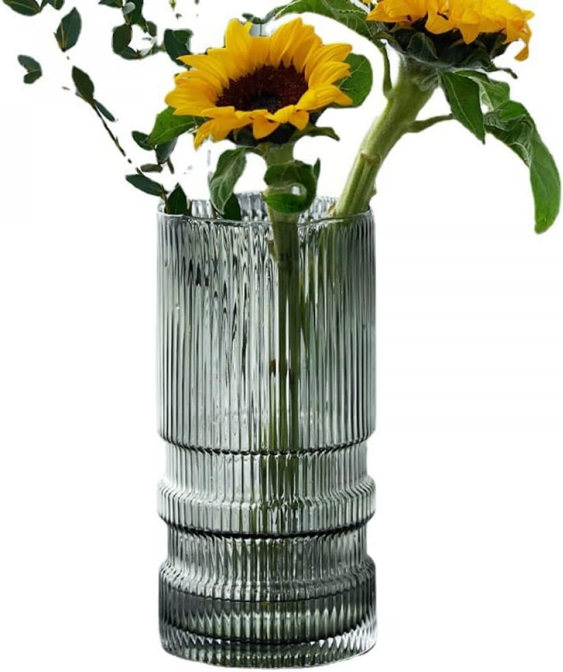 Modern creative dark glass vase.