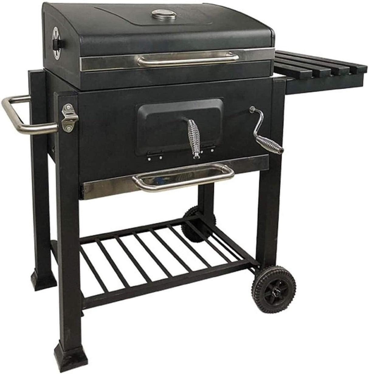 Outdoor Garden Barbecue Portable BBQ Grill Outdoor Large Charcoal Trolley Rectangular BBQ Barbecue Grill