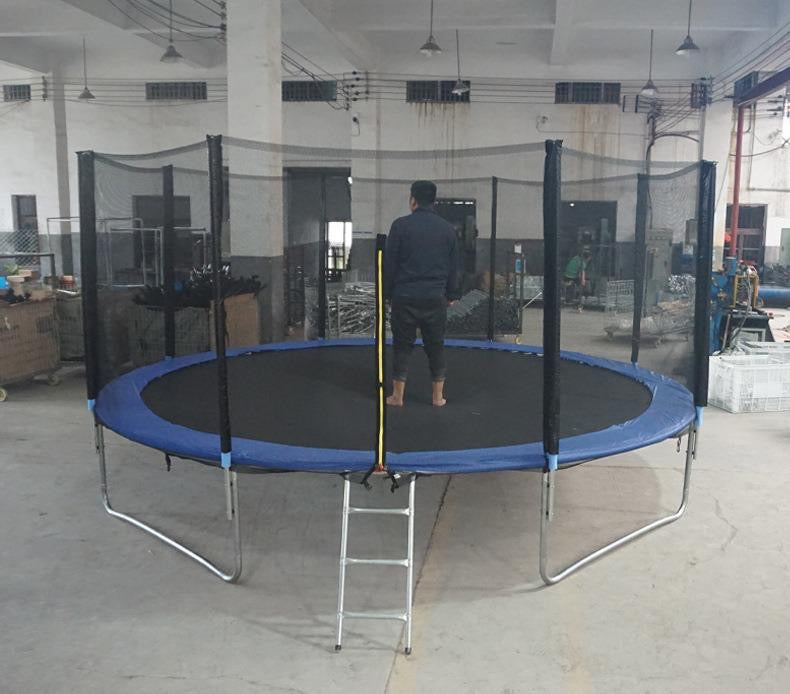 Trampoline Kids Bouncing Castle with Safety Enclosure with Netting and Ladder Edge Cover Jumping Mat