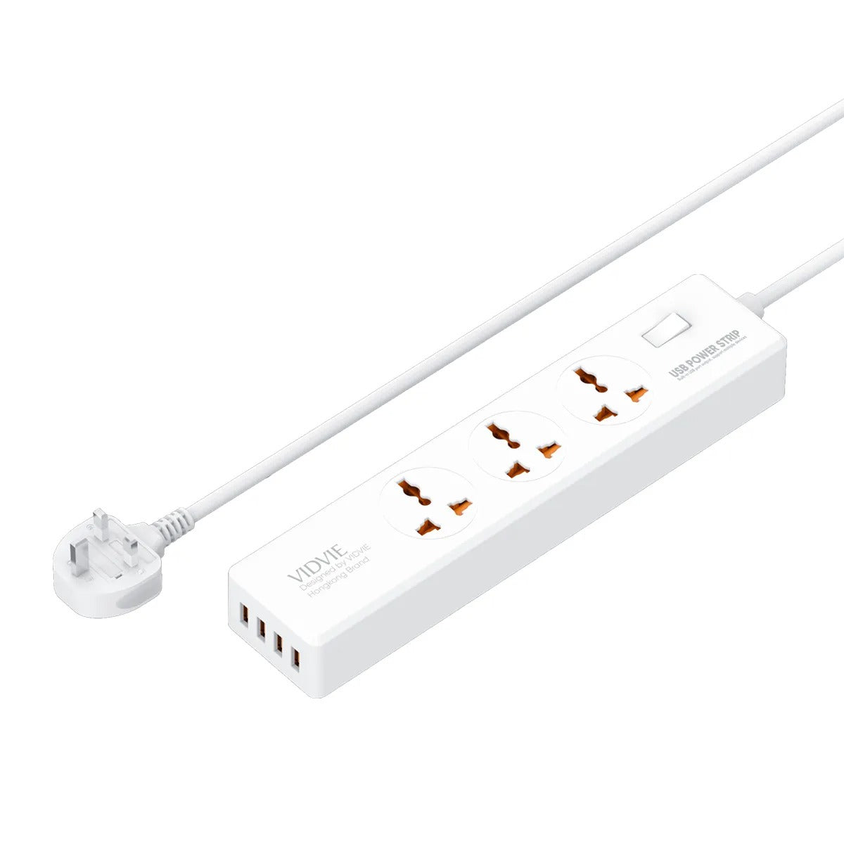 Vidvie 4 USB Power Extension Strip wall Plug Charger