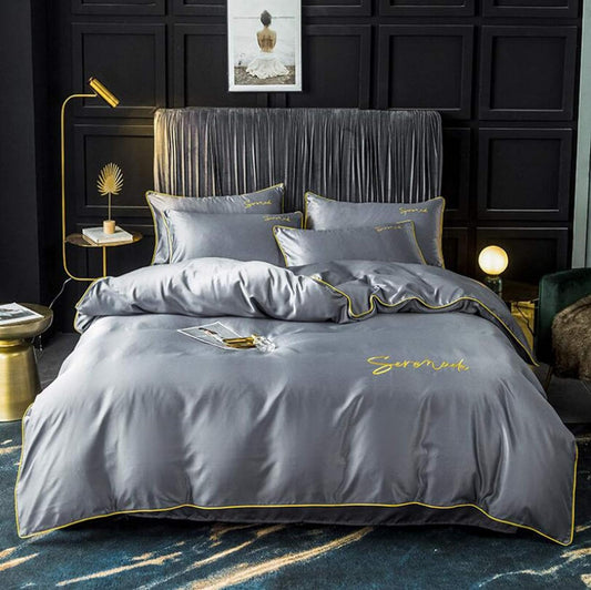 6pc Luxury Silk Comforter Bedding set