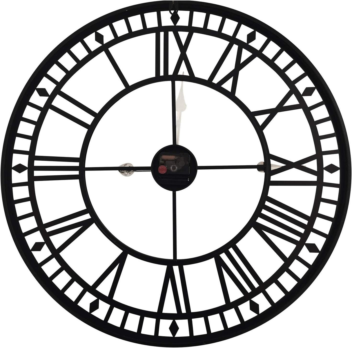 Large Modern Metal Wall Clock Roman Numerals Clocks for Living Room Bedroom Kitchen Wall Decor 60cm