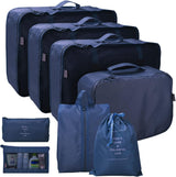 8pcs Luggage Travel Organizers Cubes