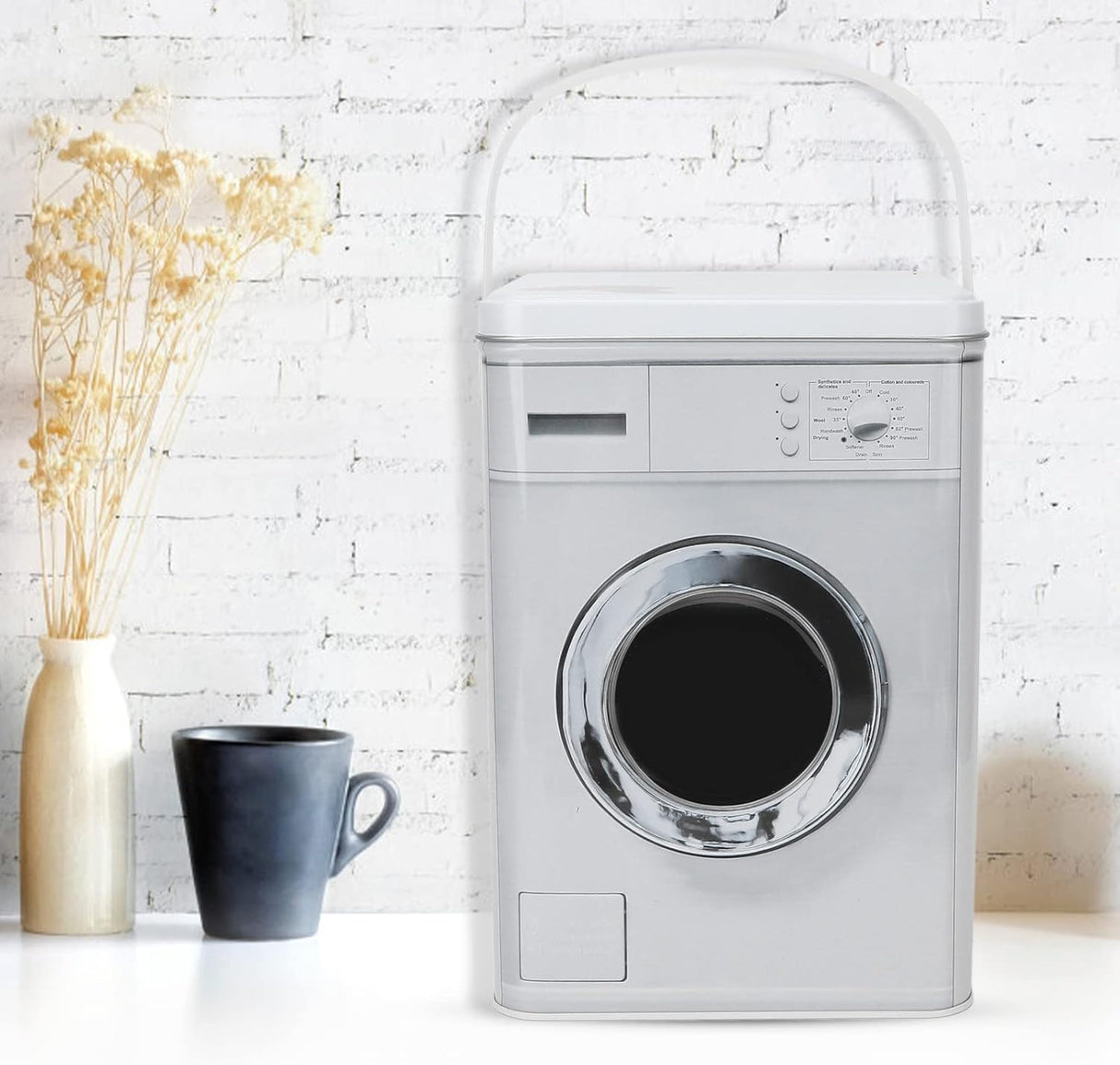 Washing machine themed powder/laundry detergent  storage container