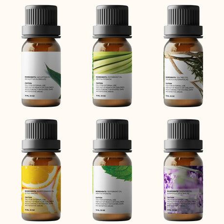 Essential Oils by Pure Aroma 100% Pure Oils Kit 6 Aromatherapy Oils Gift Set-6 Pack, 10ml