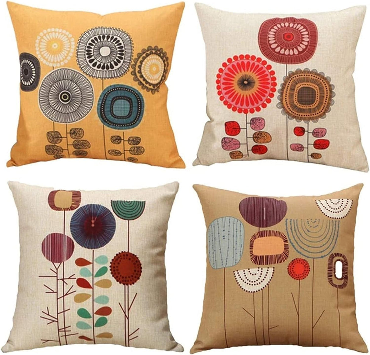 Assorted throw pillow cases