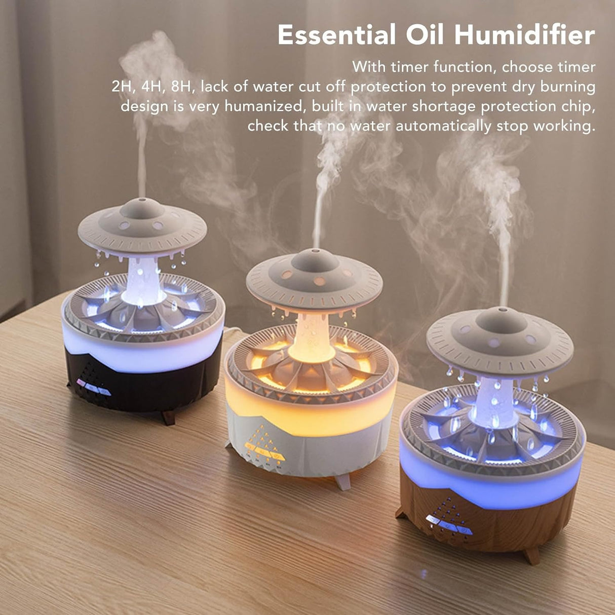 Aroma Humidifier Raindrop Humidifier with Colorful Lights