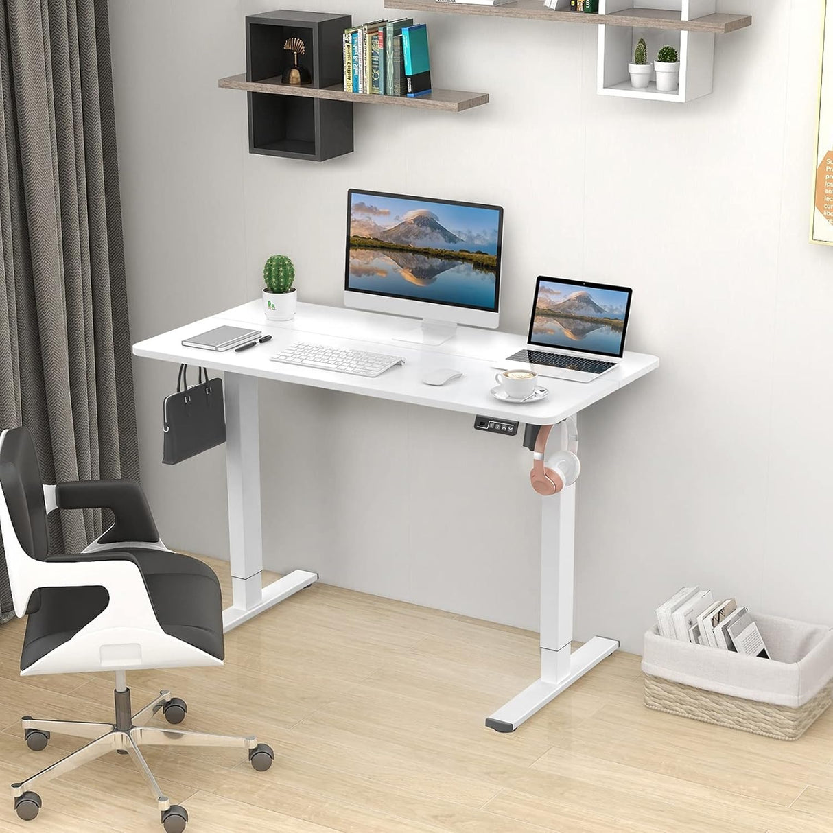 Multi-Purpose Electric Height Adjustable Home Office Laptop Desk Table