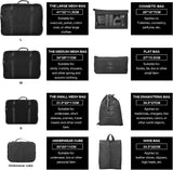 8 Pcs Packing Cubes for Suitcase, Travel Organiser Packing Bags, Travel Luggage Packing Organizers Waterproof Packing Cubes