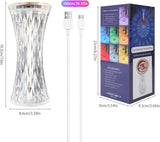 7-Color Changing Crystal Diamond Table Lamp with Humidifiers