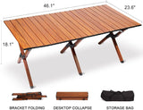 4ft Portable Picnic Table Foldable，47" Camping Tables That Fold Up Lightweight ，Roll Up Camp Table Folding