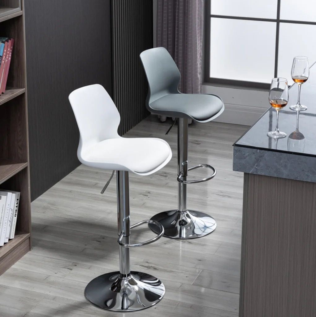 Designer Bar Chairs Stool Modern Steel Silver Swivel Nordic Chair Metal