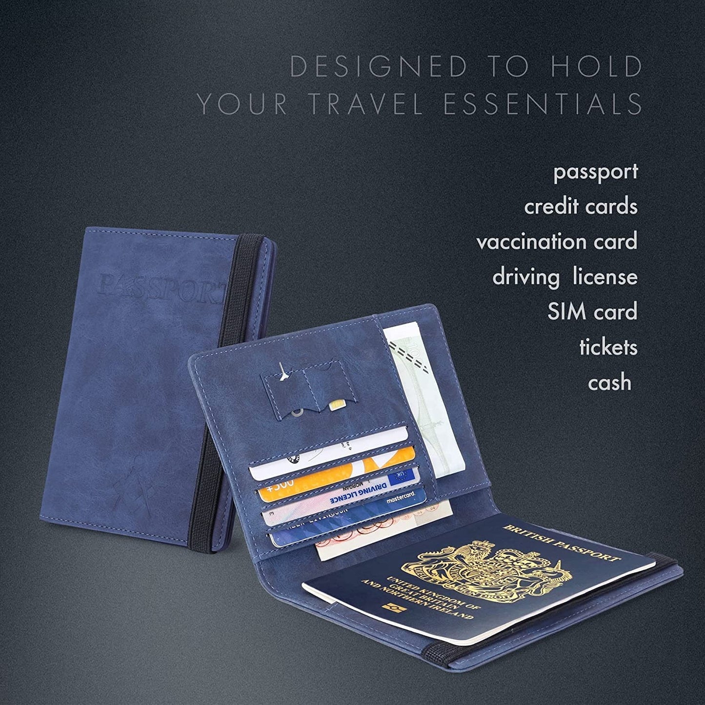 Vintage Business Passport Covers Holder Multi-Function