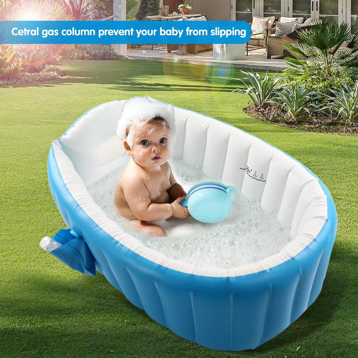 Inflatable Baby Bath tub for Kids with Air Pump