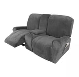 Recliner Velvet Reclining Sofa Slipcovers Grey