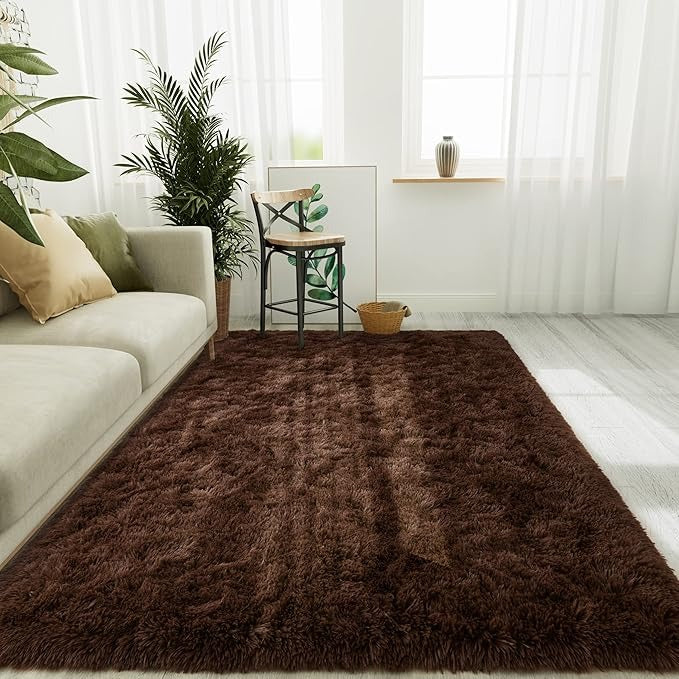 Faux Rabbit Fur Rug Carpet,  4x6 FT Fluffy Soft Area Rug