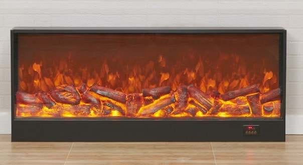 Tabletop Artificial LED Fireplace with Realistic Log Wood Burning Flame Simulation Effect for Decoration 60cm