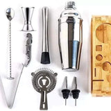 12-Piece Cocktail Shaker Set Home Bar Tool Kit with Stand, Cocktail Tools Stainless Steel Bar Gifts