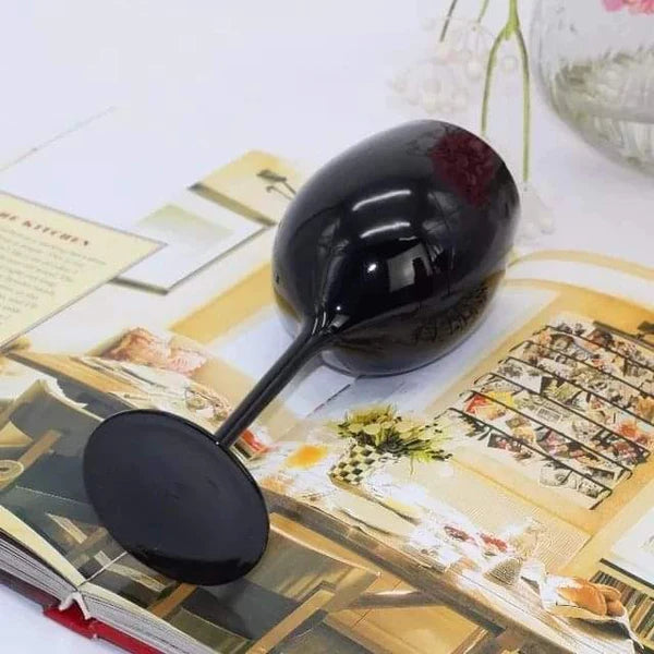 Black wine glasses