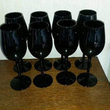 Black wine glasses