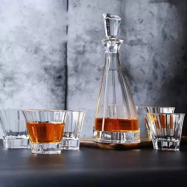 Clear Decanter Set with Glasses
