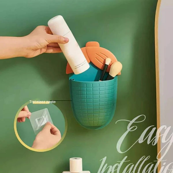 Multifunctional wall mounted kitchen/bathroom/toothbrush holder