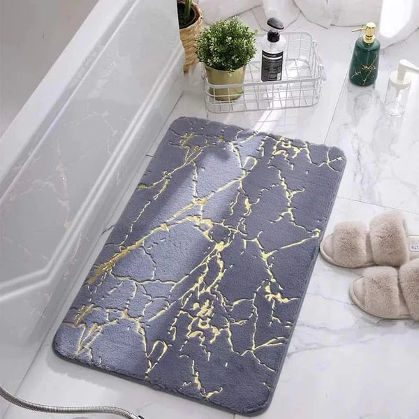 Absorbent fur floor bath mat