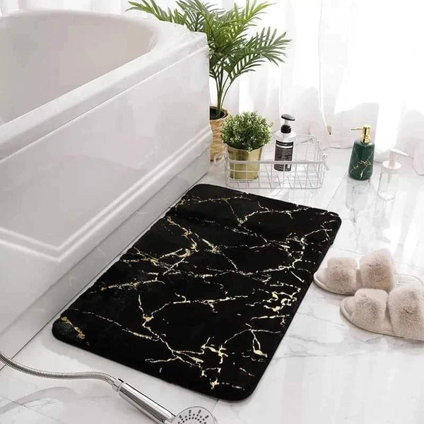 Absorbent fur floor bath mat