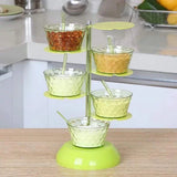 5 layer rotating seasoning stand