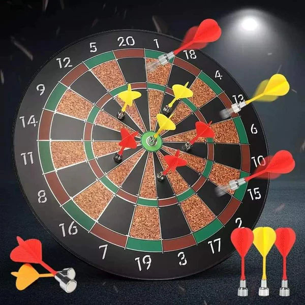 Magnetic dart board set