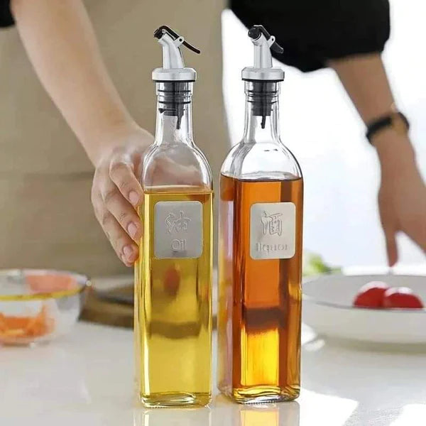 2pcs Oil/Vinegar Glass Dispenser