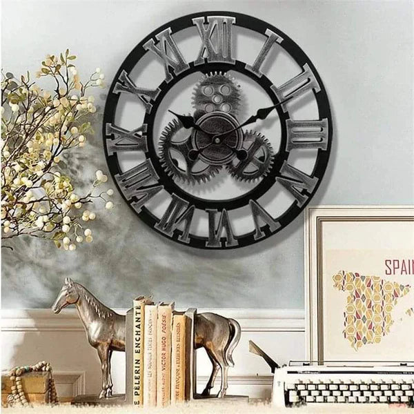 New Retro Industrial/Home Decor Gear Vintage Clock