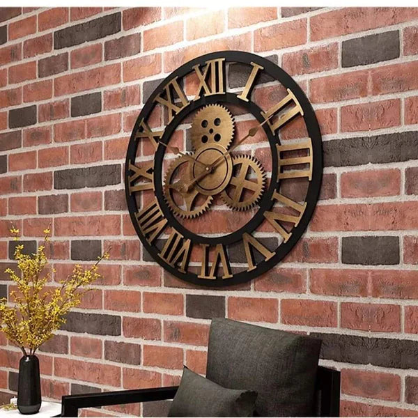 New Retro Industrial/Home Decor Gear Vintage Clock