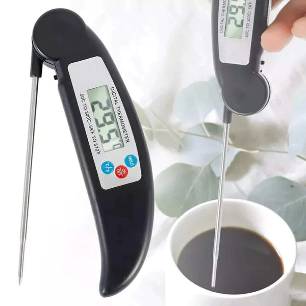 Battery operated barbeque thermometer