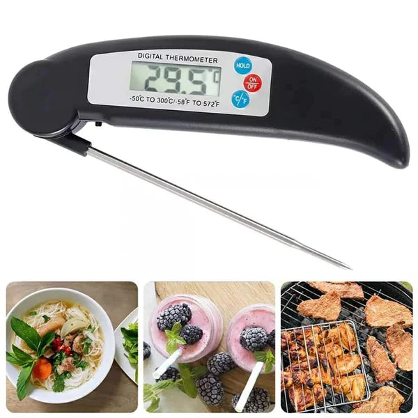 Battery operated barbeque thermometer