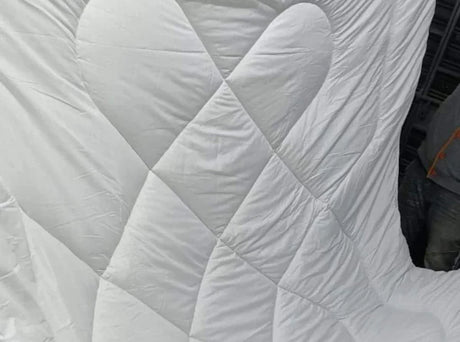 White stripped binded duvet COVER set