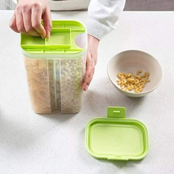 2 compartment multifunctional cereal containers