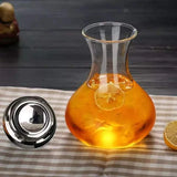 Clear Glass Carafe Jar with 4 glasses