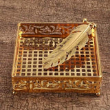 European style gold plated napkin holder