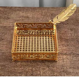 European style gold plated napkin holder