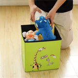 Cartoon themed foldable toy basket