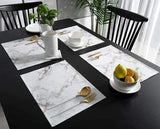 6pcs marble profile table mats