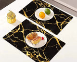 6pcs marble profile table mats