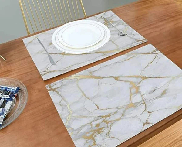 6pcs marble profile table mats